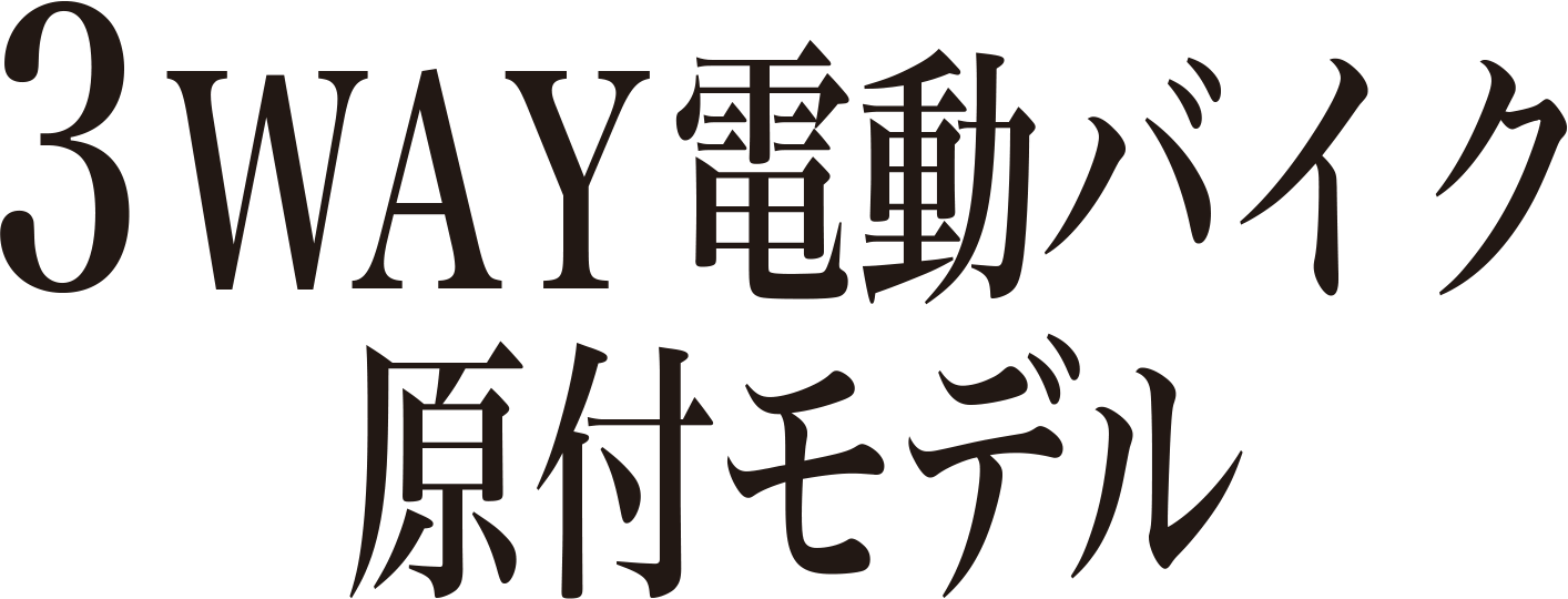 3WAY電動バイク原付モデル